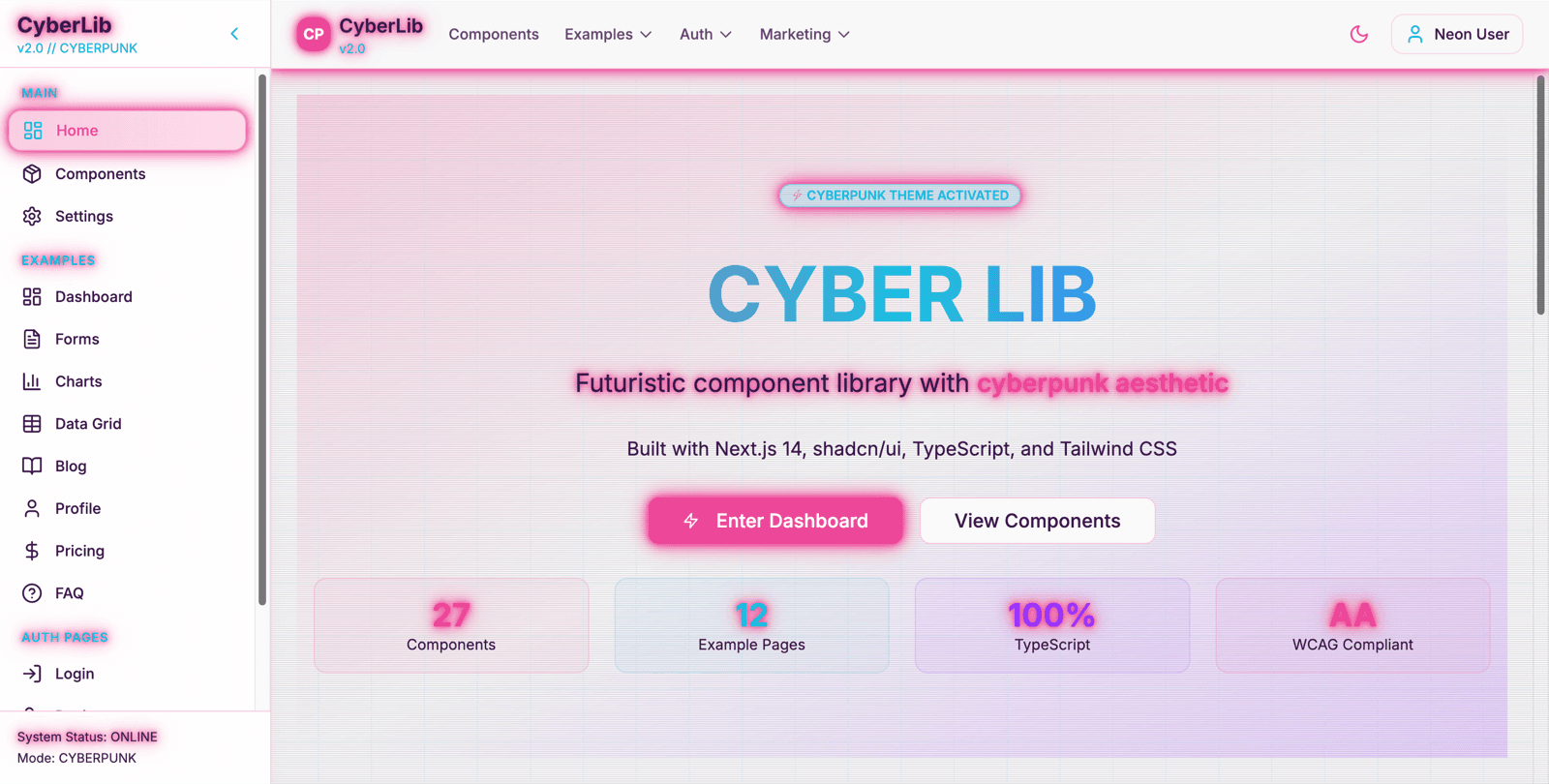 Cyberpunk Theme Library